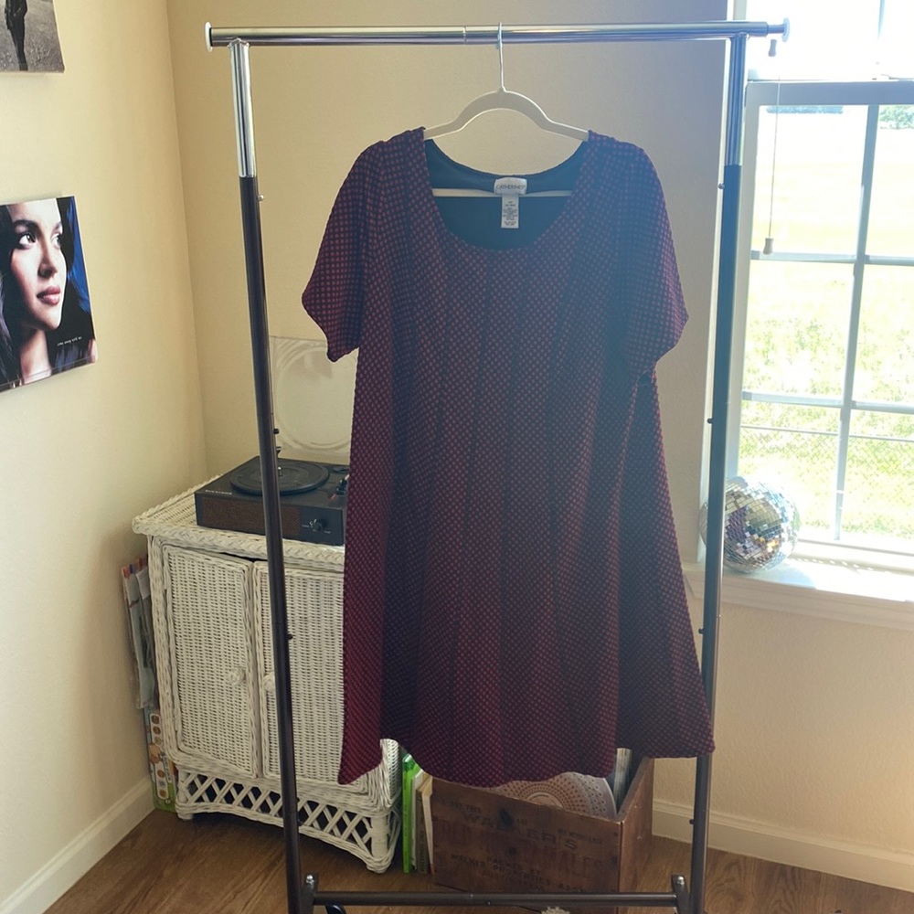 Textured pokadot dress from Catherine.